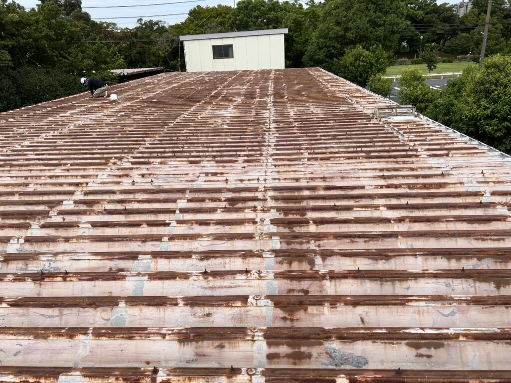 【折半屋根塗装】千葉県某工場休憩棟屋根